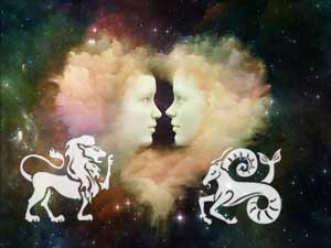 loewe-steinbock-klein Löwe und Steinbock