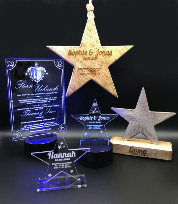 Trophäen zum Stern schenken Trophäen zum Stern verschenken